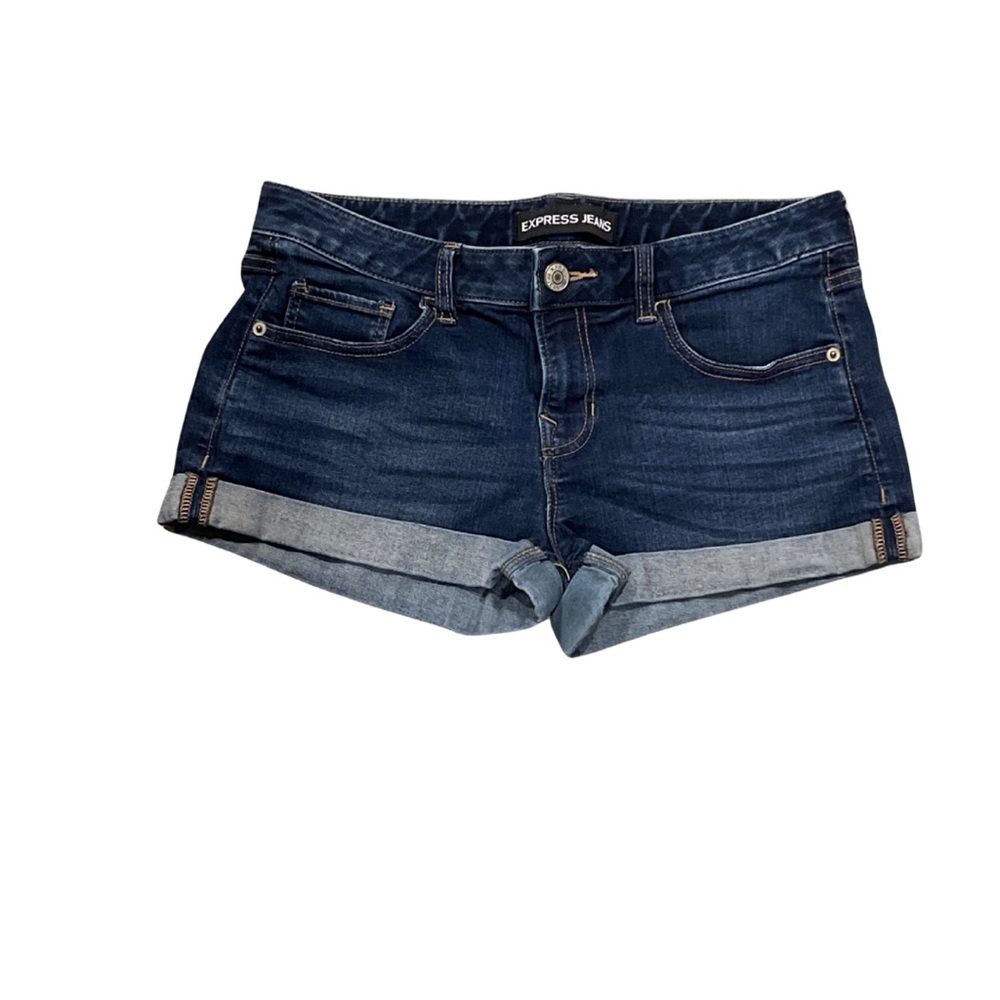 Express Blue Jean Shorts with Cuffed Hem Size 6